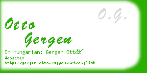 otto gergen business card